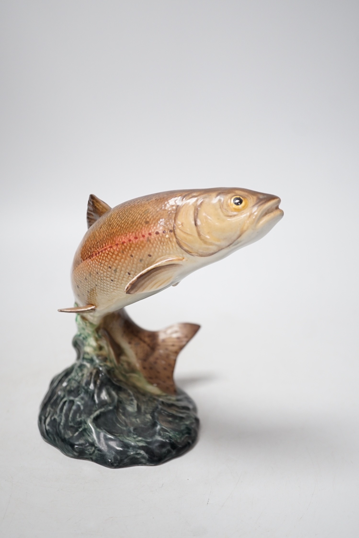 A Beswick model of a flying trout. 16cm tall